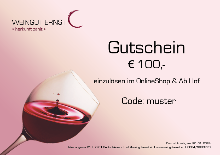Geschenk-Gutschein - Weingut Ernst